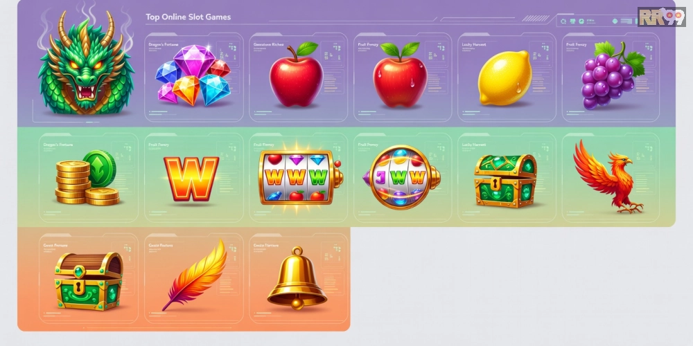 Top 15 game nổ hũ rr99 được đánh giá cao với hình ảnh minh họa danh sách trò chơi hấp dẫn